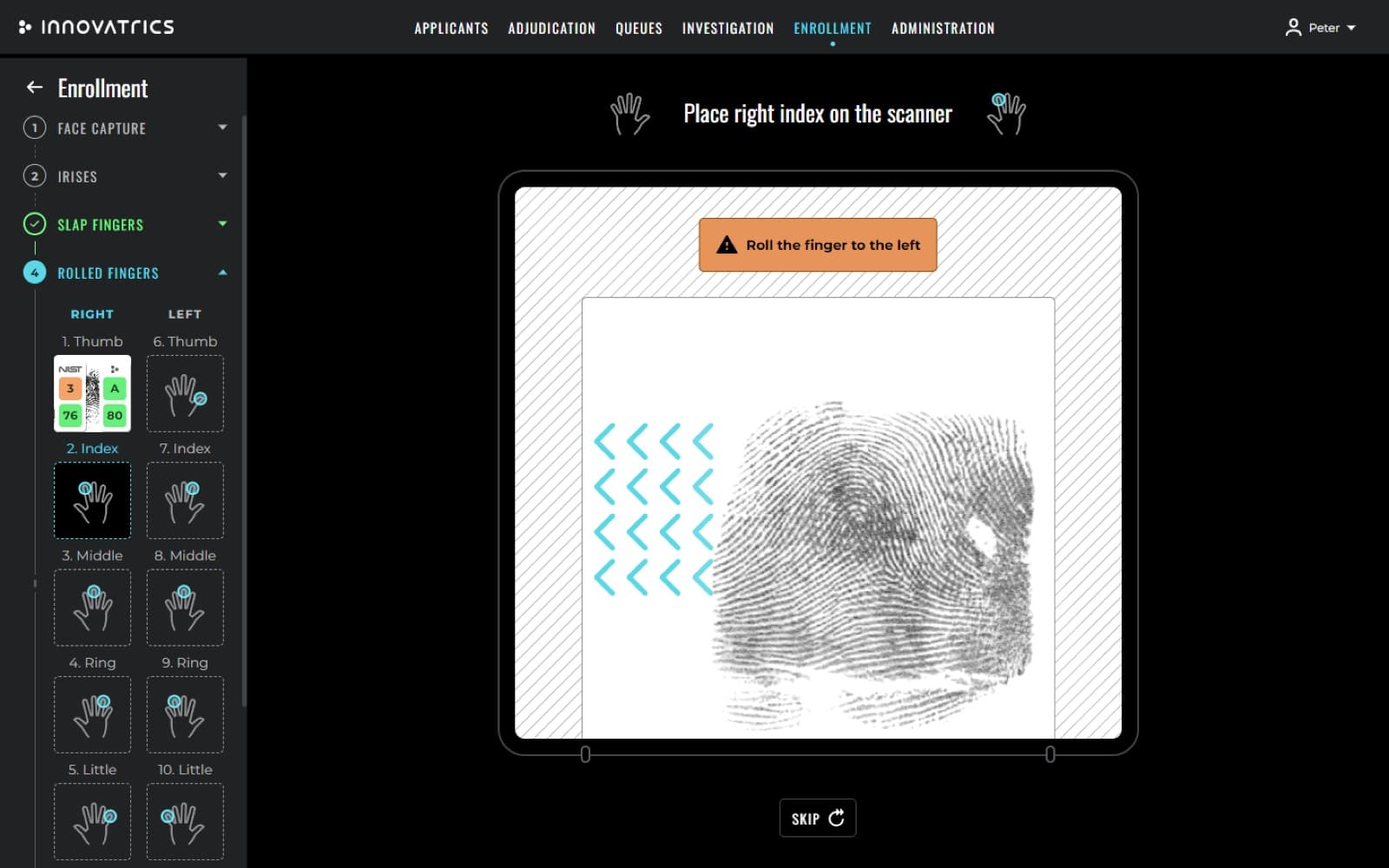 Fingerabdruckscans