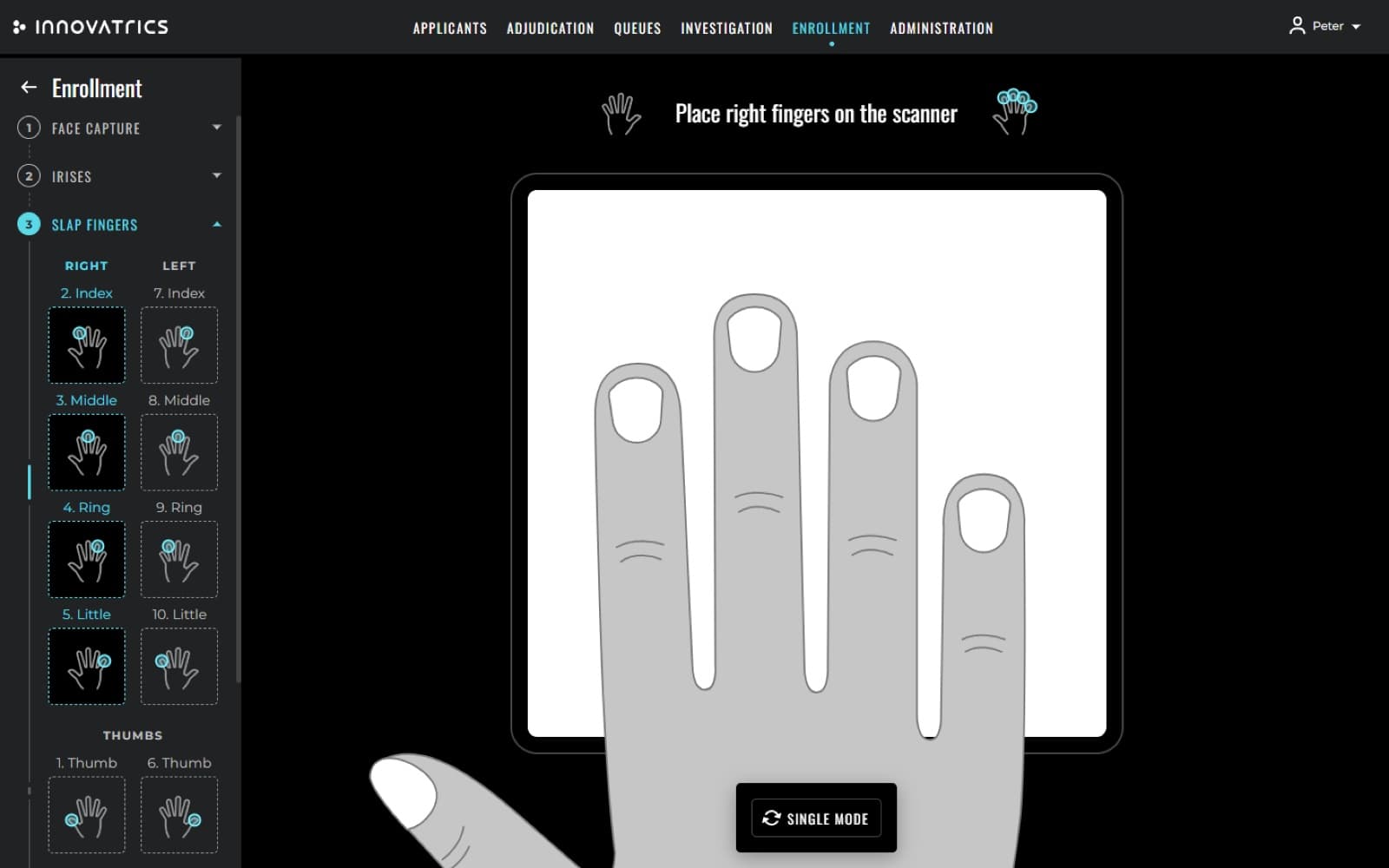 Fingerabdruckscans