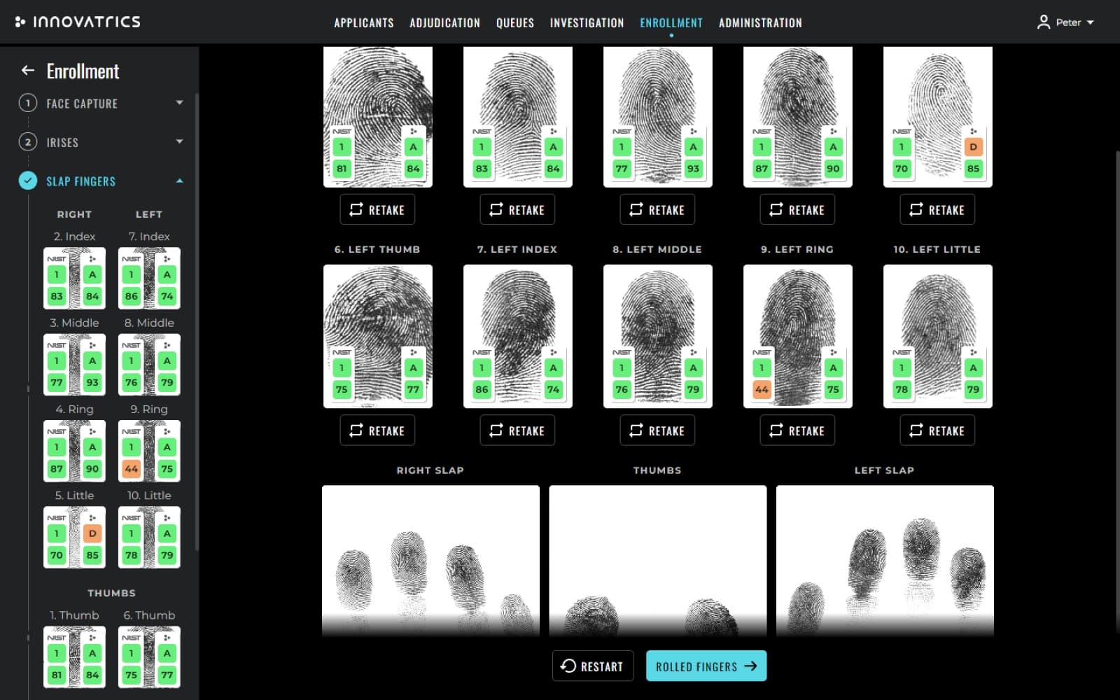 Fingerabdruckscans