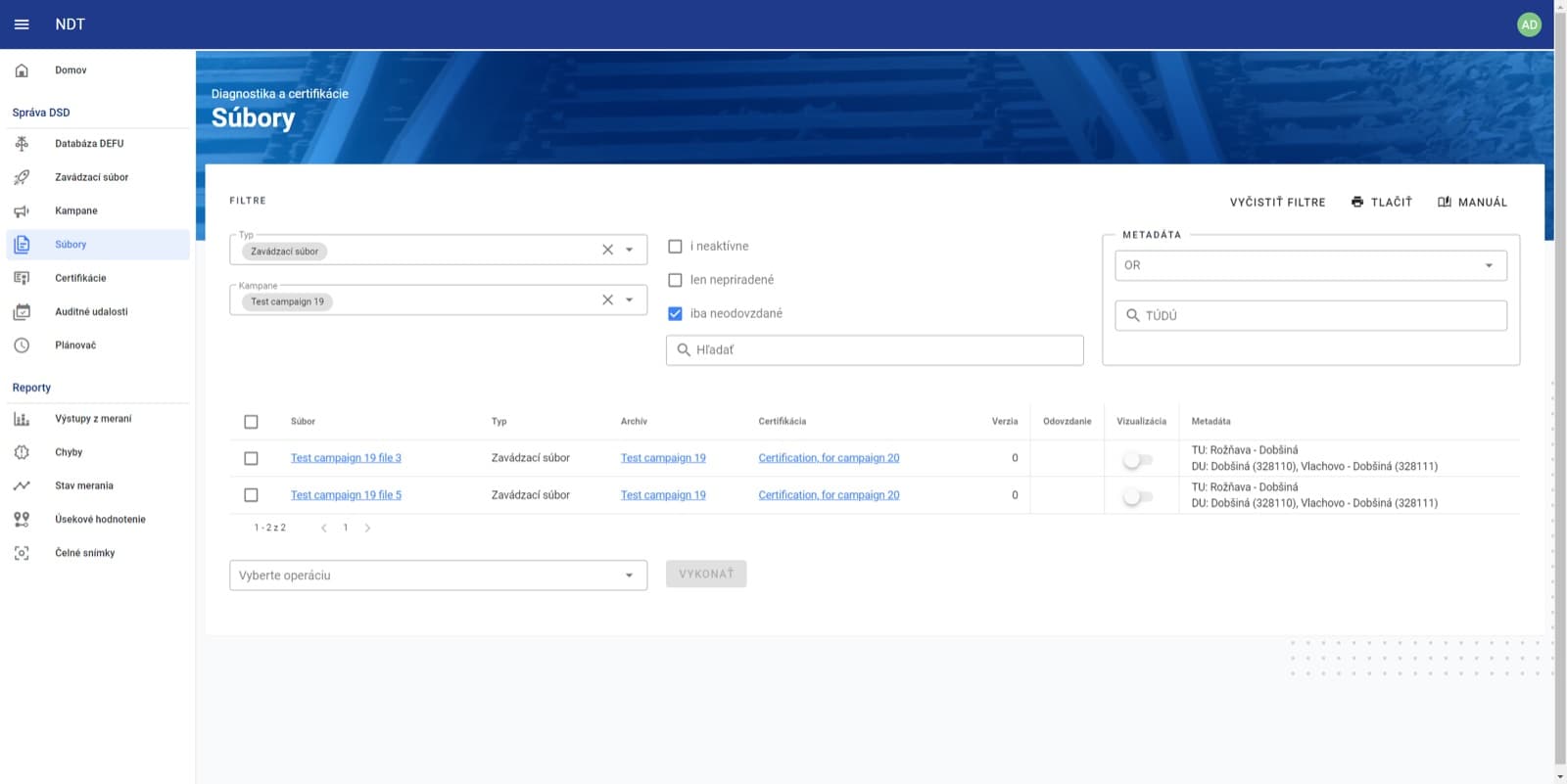 Data Warehouse für Schienendefektoskopie